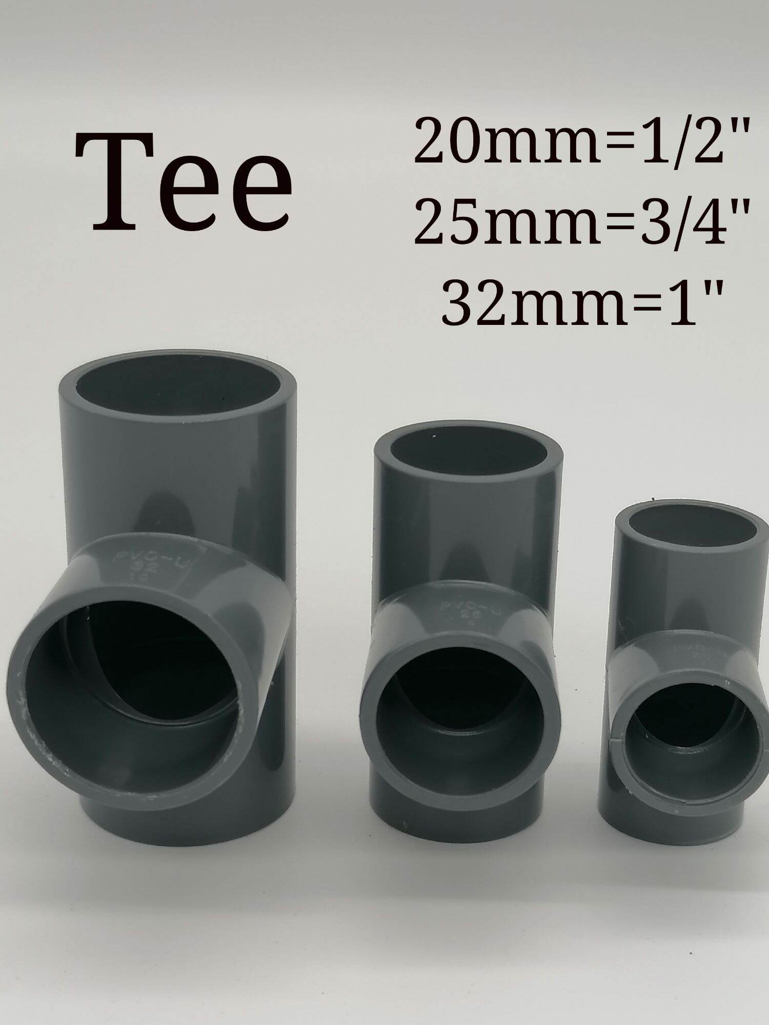 PVC Gray Fittings 1 2 3 4 1TEE Elbow Tee Coupling Male Adapter