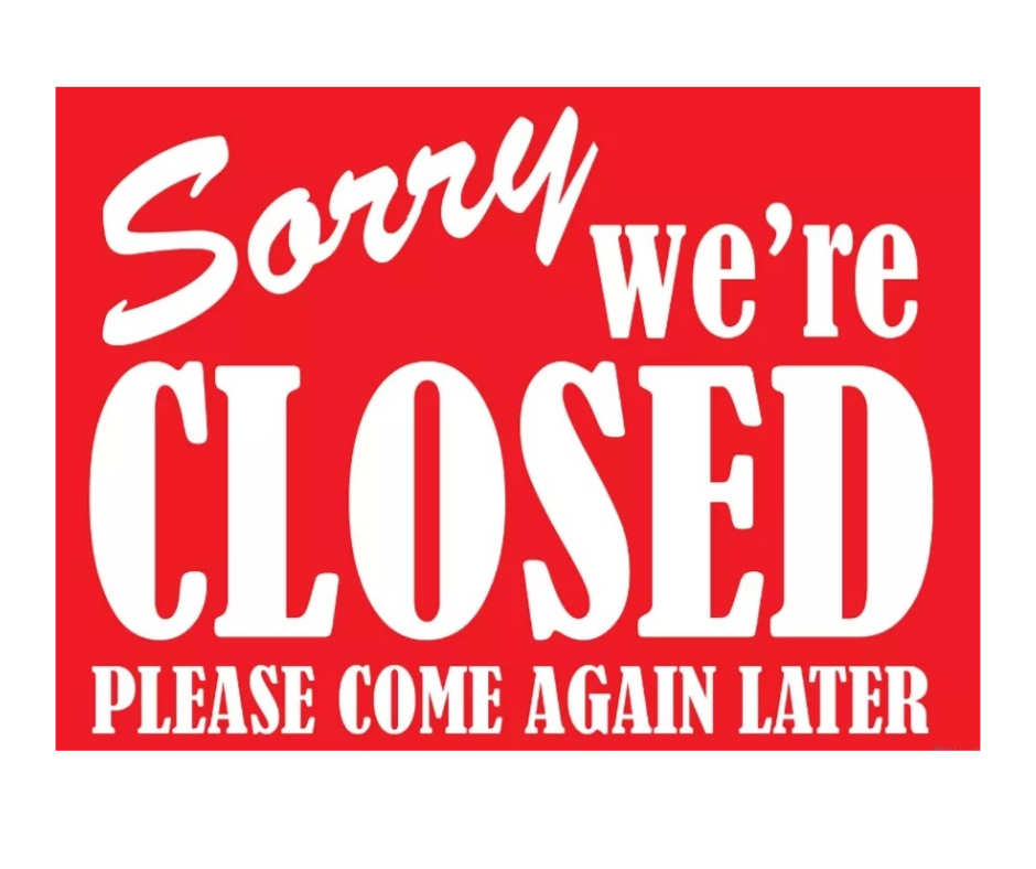 Sorry We Re Close A Size Red Laminated Signages Waterproof Lazada Ph