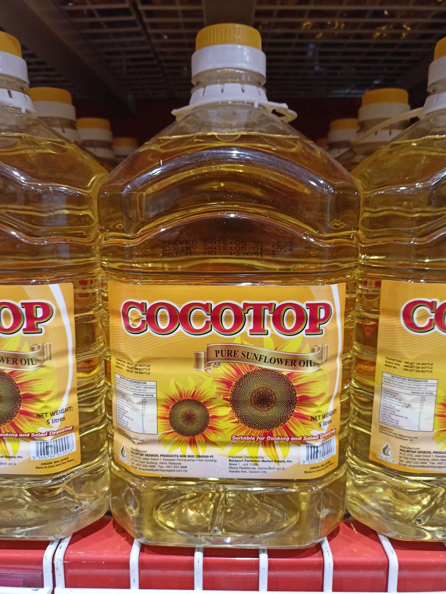 Cocotop Sunflower Oil Litres Lazada Ph