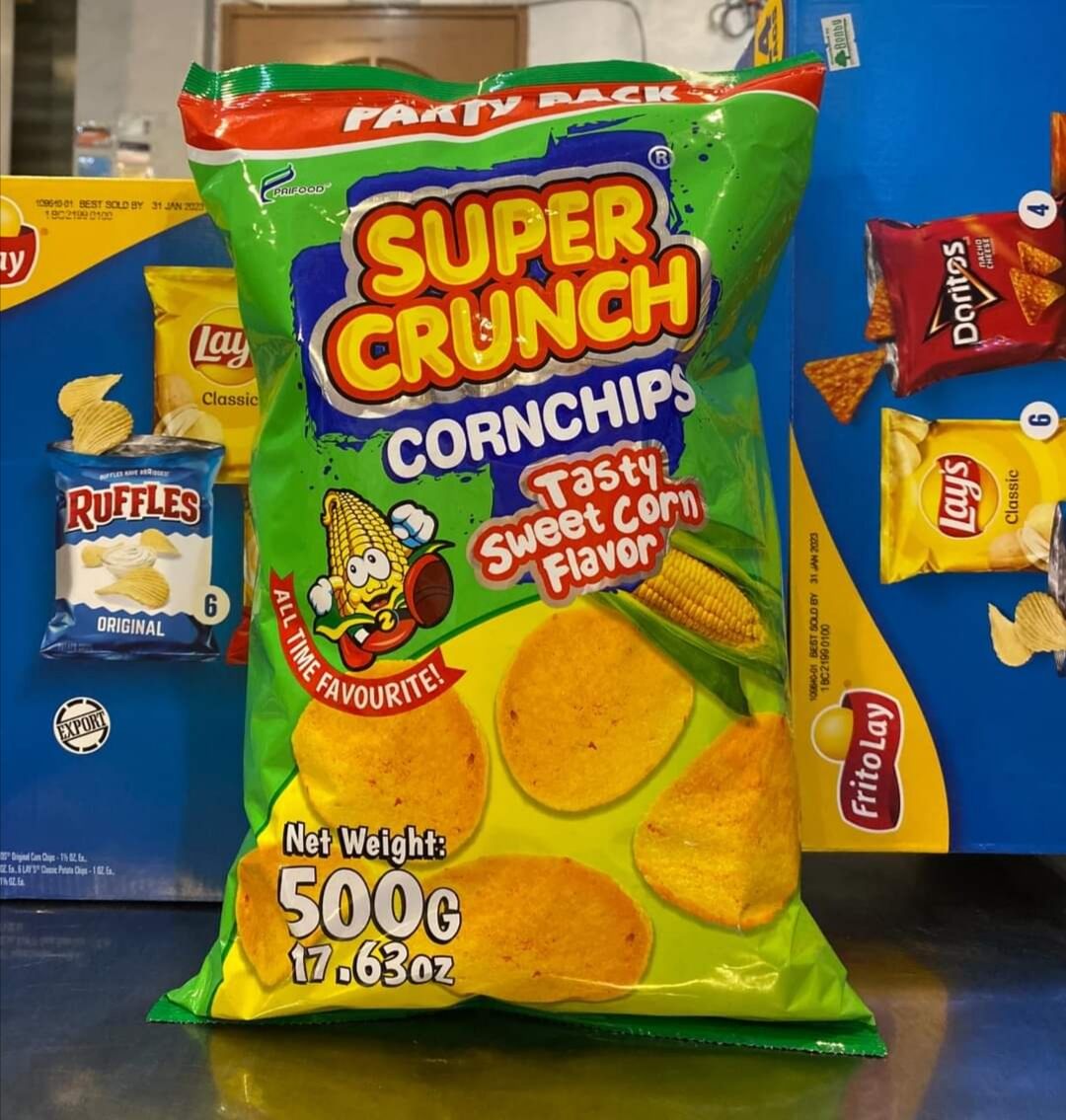 Party Pack Super Crunch Cornchips Tasty Sweet Corn Flavor Lazada PH