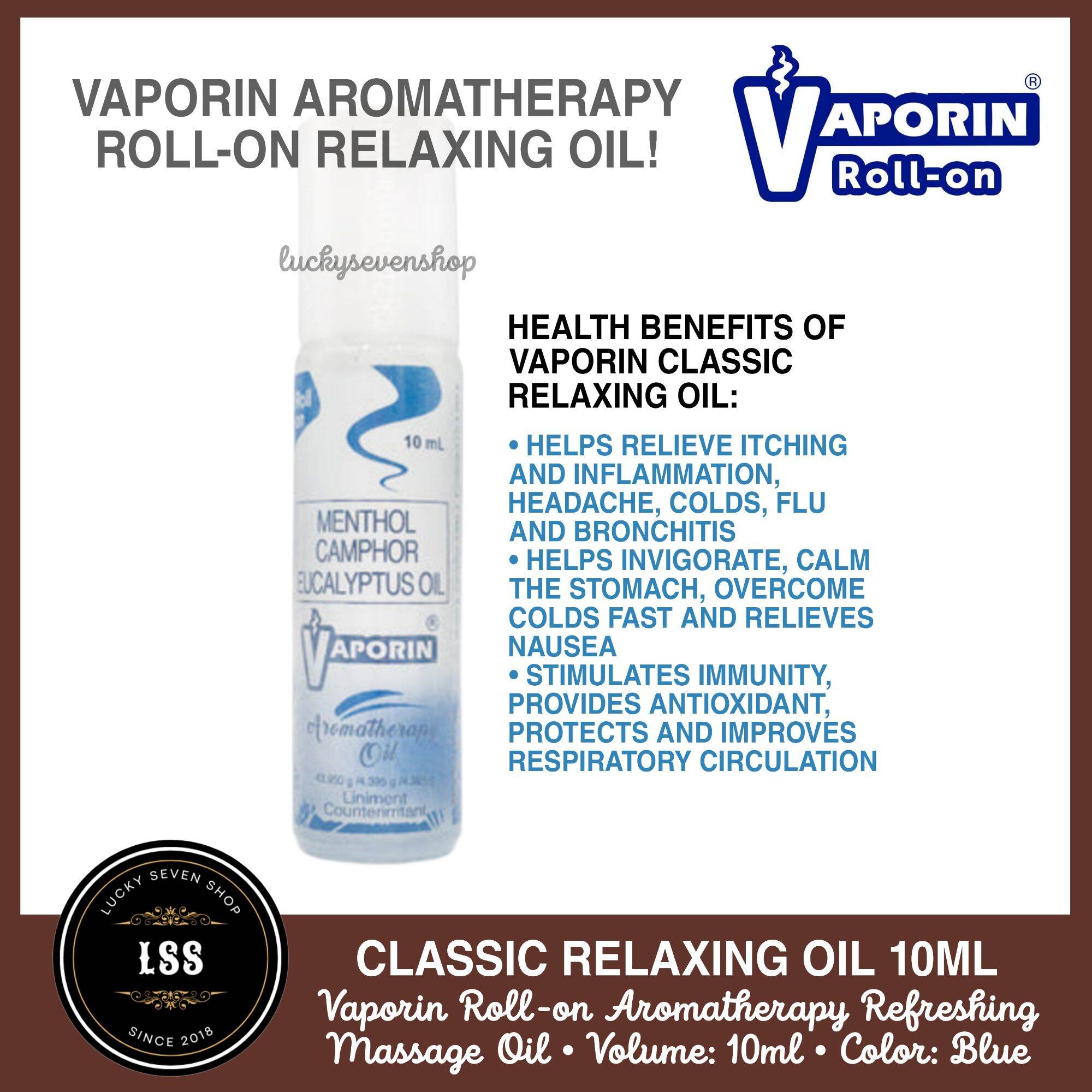 VAPORIN Roll On Aromatherapy Refreshing Oil Massage Oil 10ml Chamomile