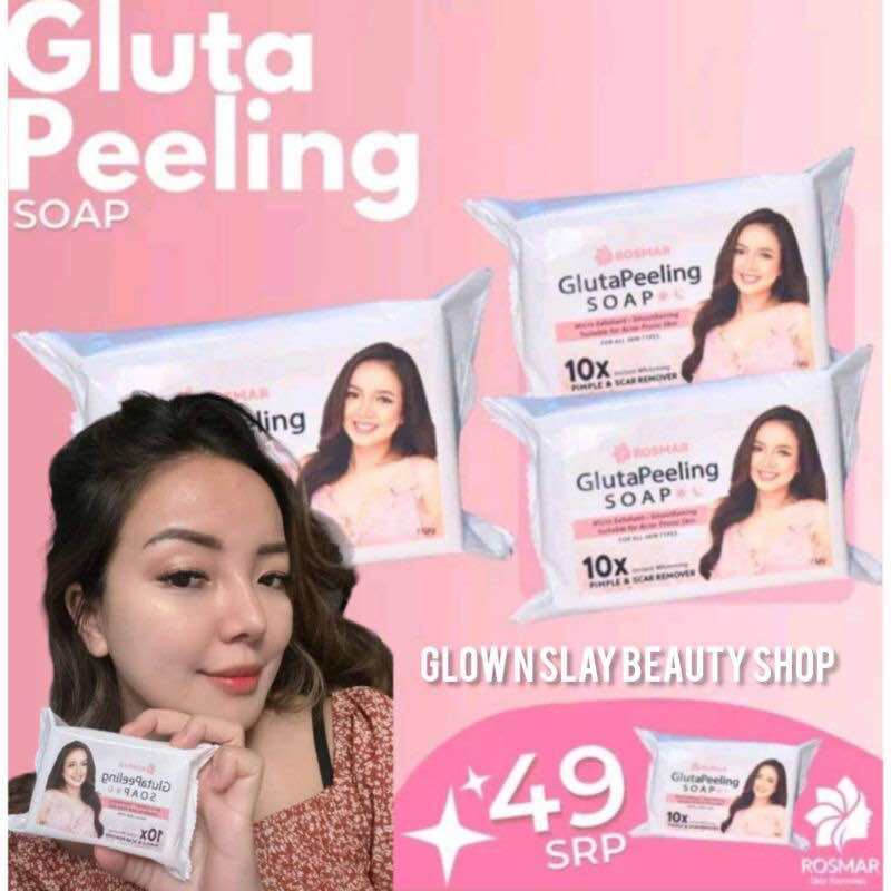 Rosmar Gluta Peeling Soap X Instant Whitening Pimple And Scar Remover