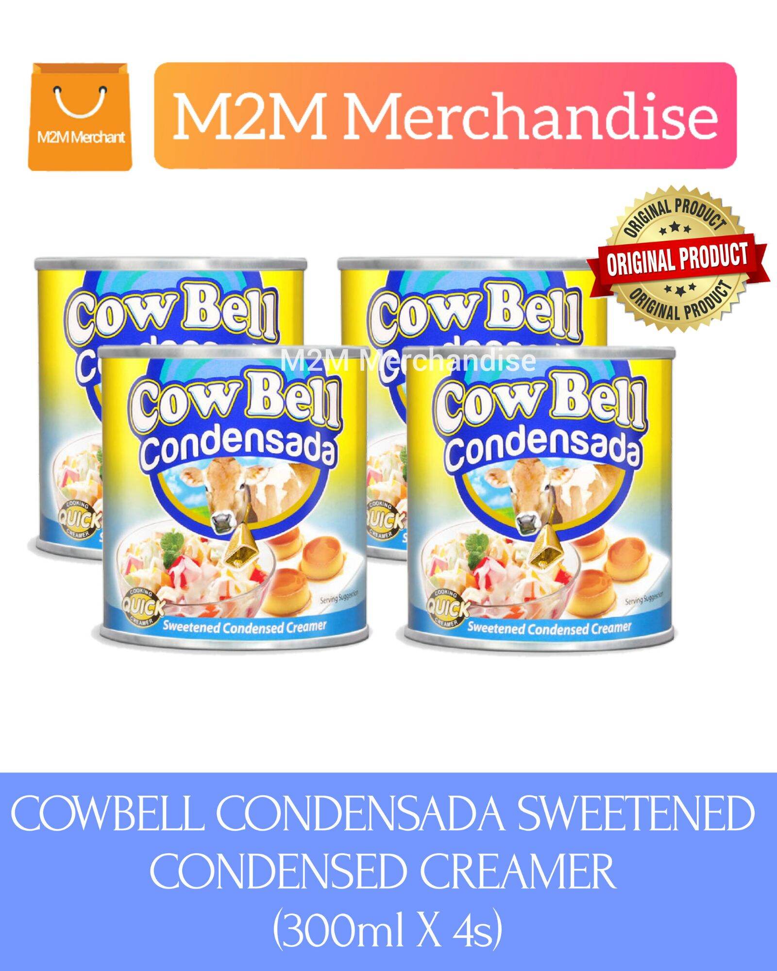 COWBELL CONDENSADA SWEETENED CONDENSED CREAMER 300ml X 4s Lazada PH