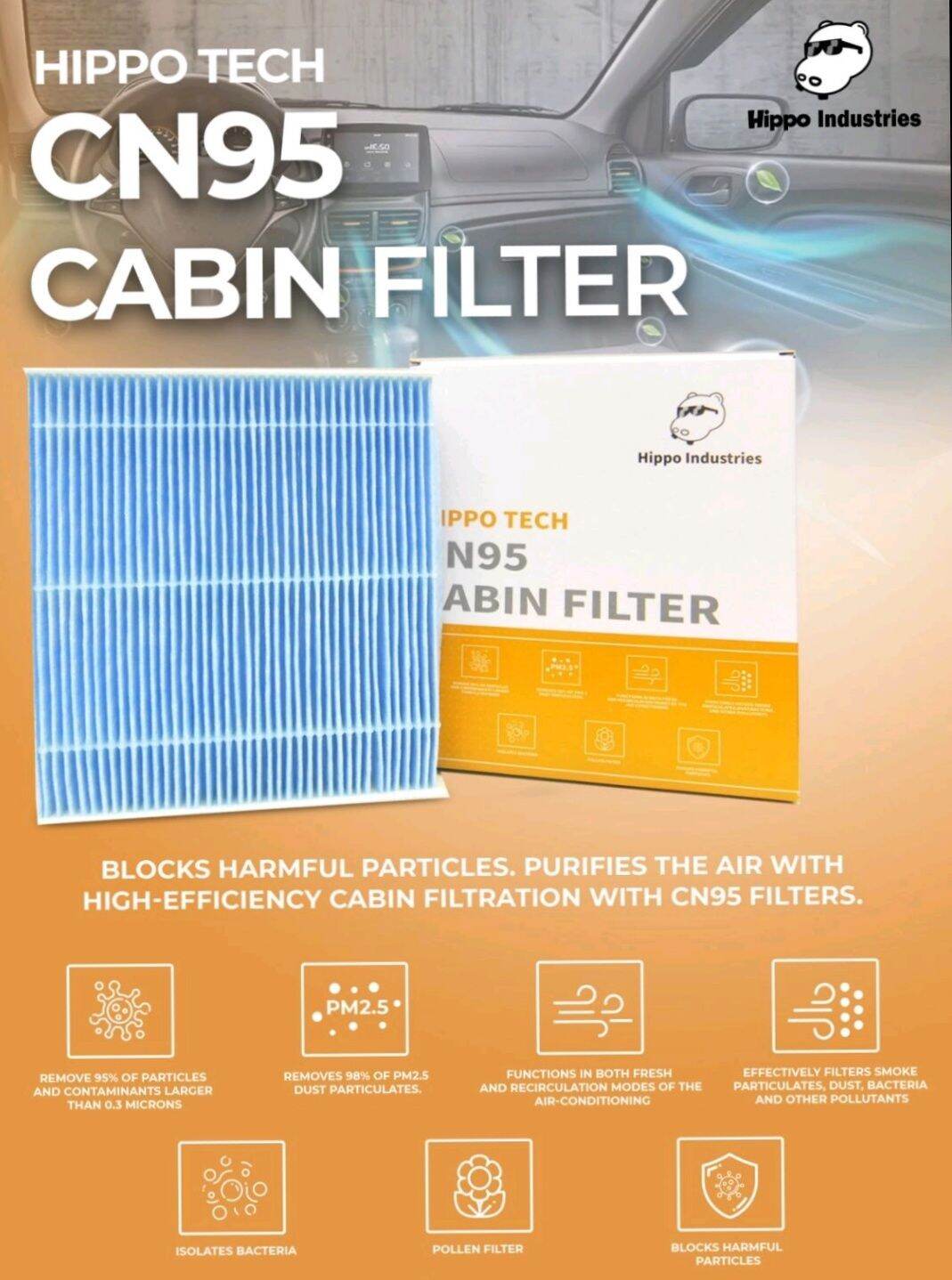 CN95 CABIN FILTER HIPPOTECH ANTIVIRUS Lazada PH