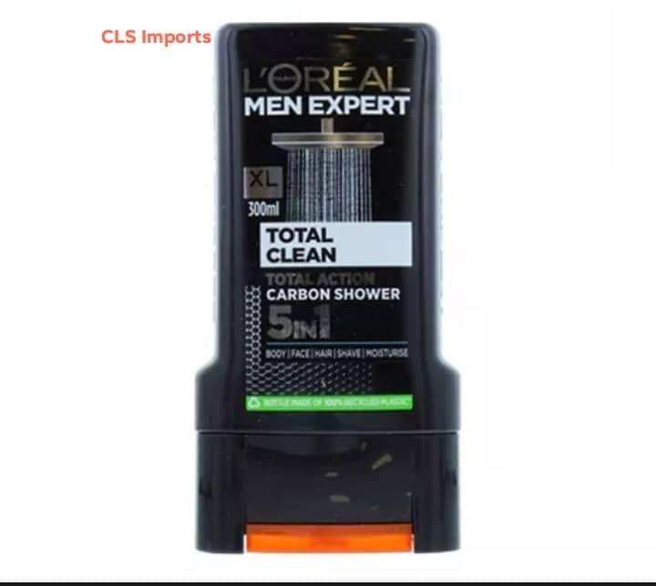 LOréal Men Expert Total Clean Carbon Shower Gel 300ml Made in France