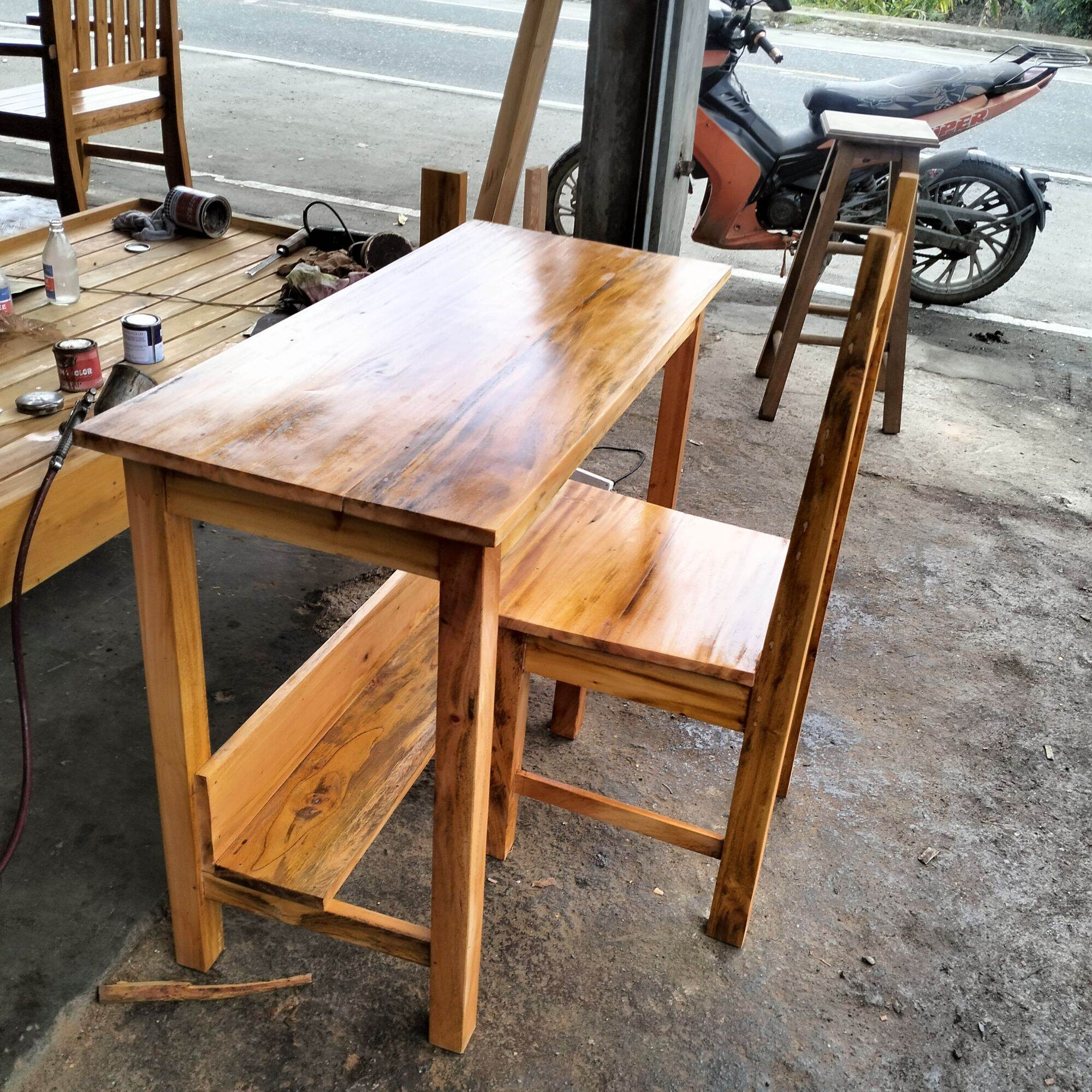 Study Table With Chair Set Mahogany Wood Lazada PH