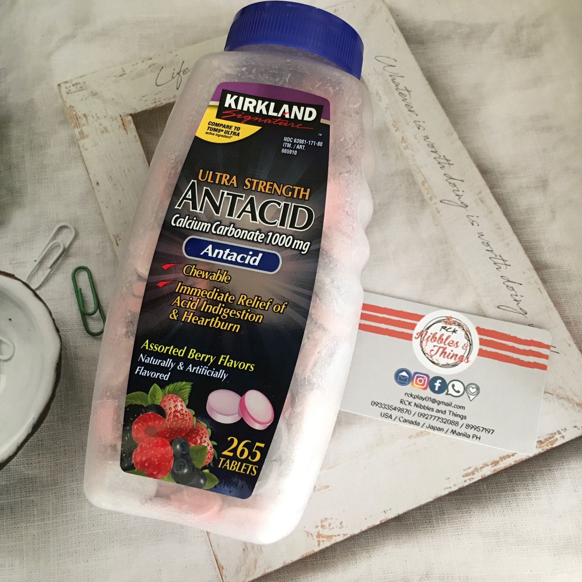 Kirkland Ultra Strength Antacid Mg Tablets Authentic