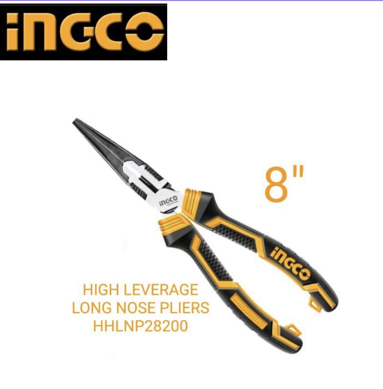 INGCO ORIGINAL HIGH LEVERAGE LONG NOSE PLIERS HHLNP28200 8 Lazada PH