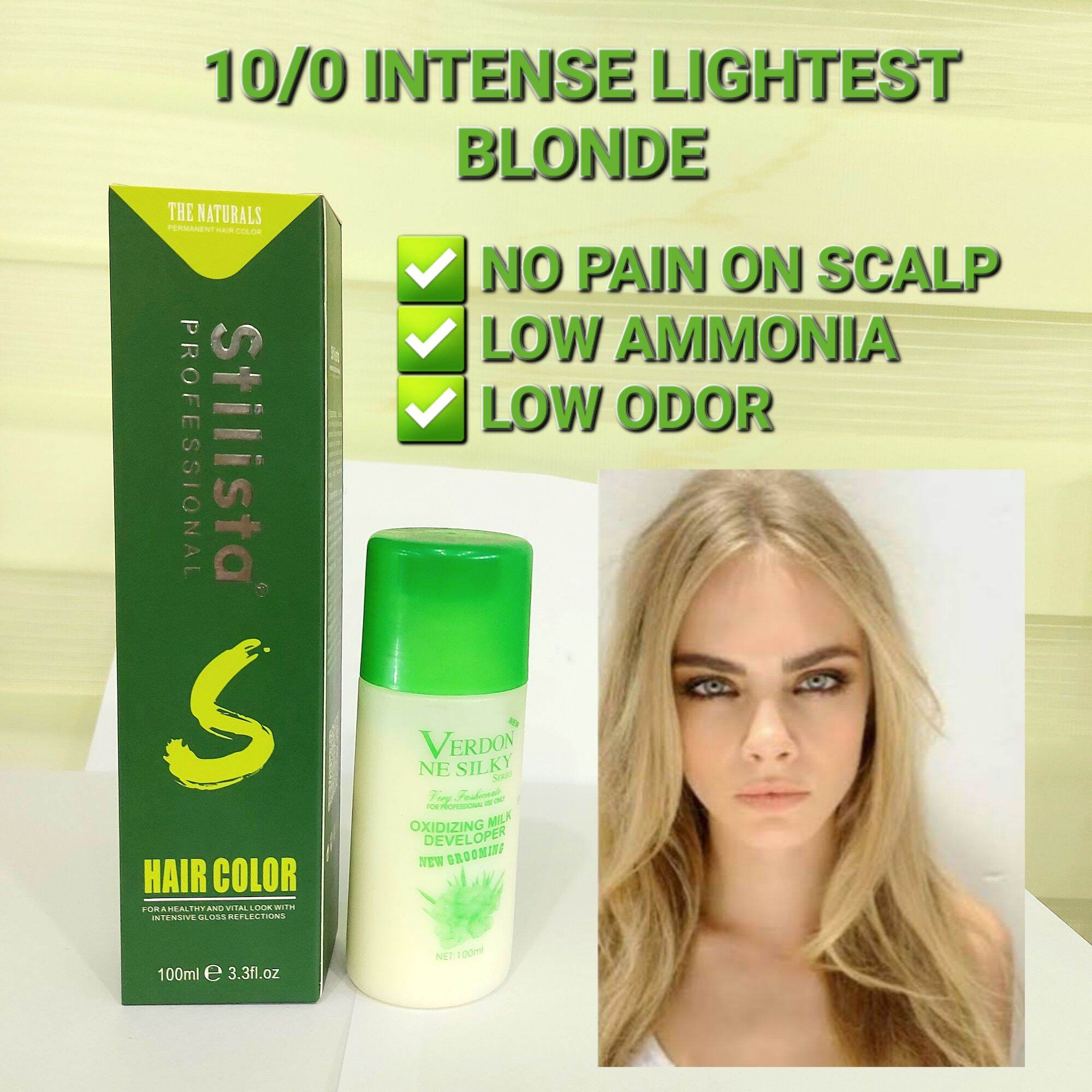 STILISTA HAIR COLORING CREAM SET INTENSE LIGHTEST BLONDE 10 0 LOW