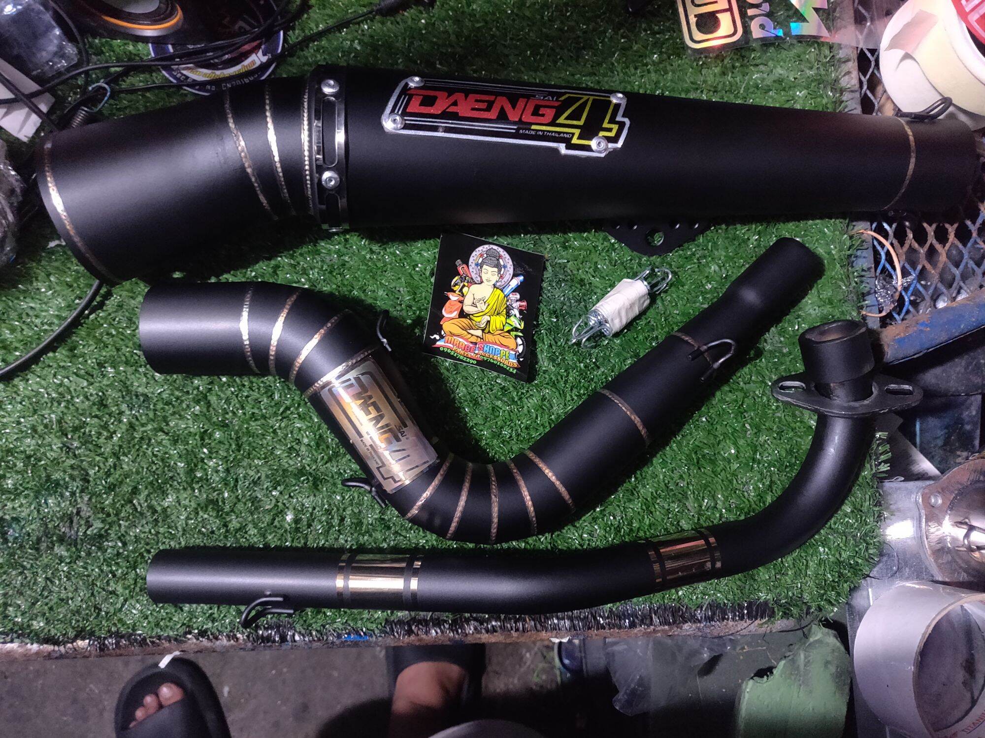 Black Edition Daeng Sai Open Pipe Wave Rs Wave Xrm