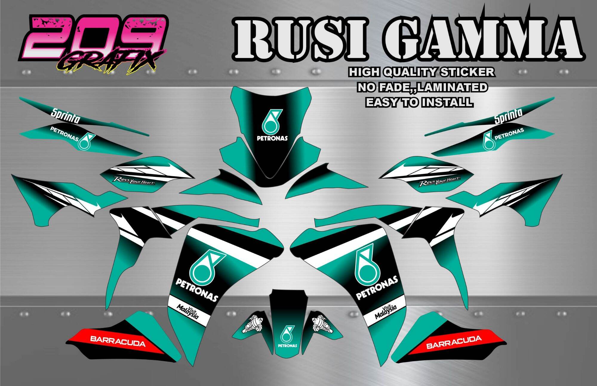 Rusi Gamma Full Body Decals Lazada PH