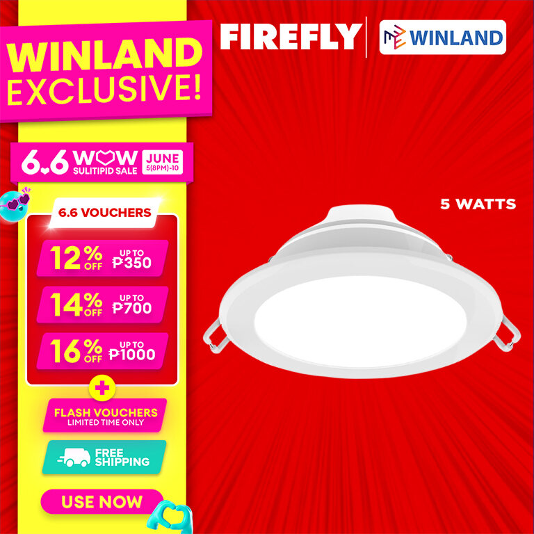 Firefly By Winland ECOLUM Integrated Downlight 5 Watts Daylight