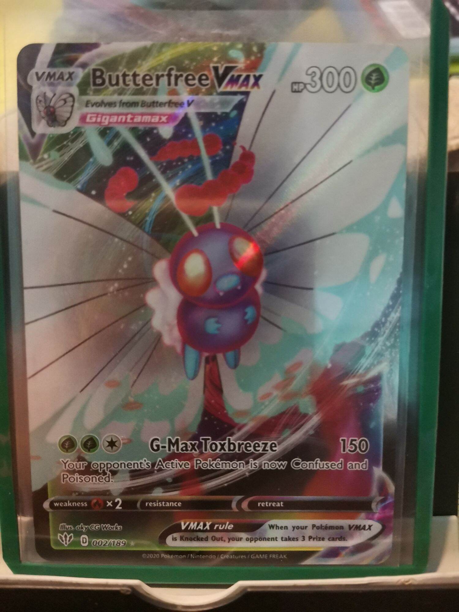 Pokemon Card Butterfree VMAX 002 189 Ultra Rare Sword Shield