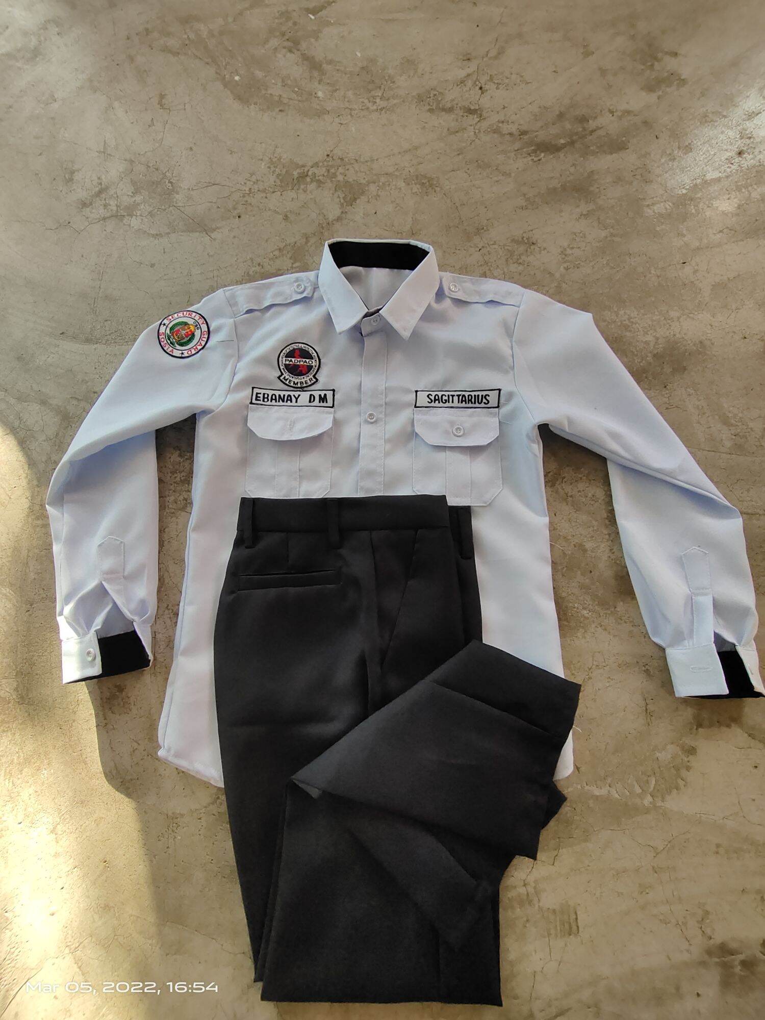 Security Guards Uniform Terno With Patches White Lazada Ph