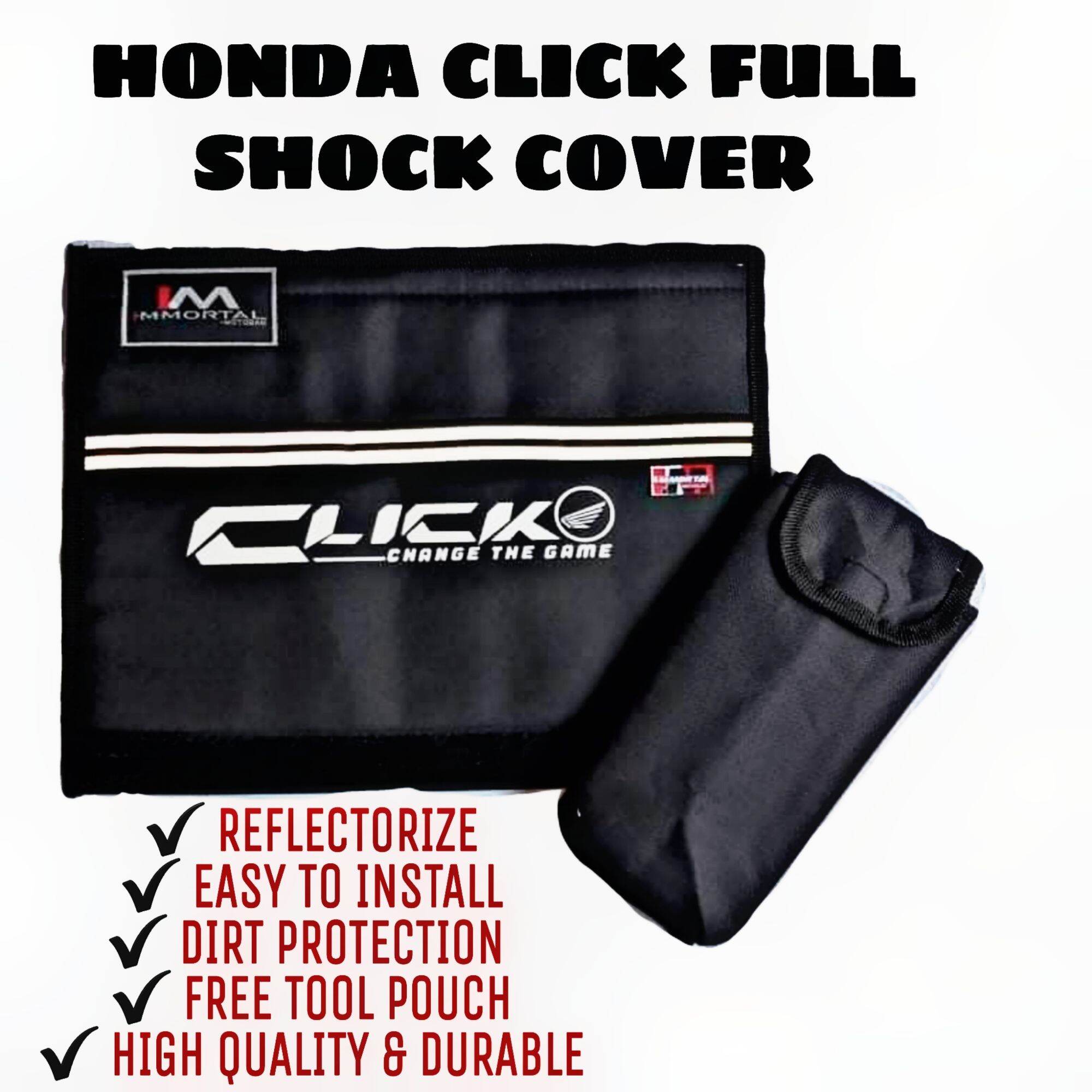 Honda Click Shock Cover Full Immortal Brand With Free Tool Pouch