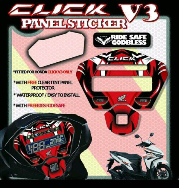 Hond Click V Panel Sticker Honda Click Decoration Click V Panel Honda