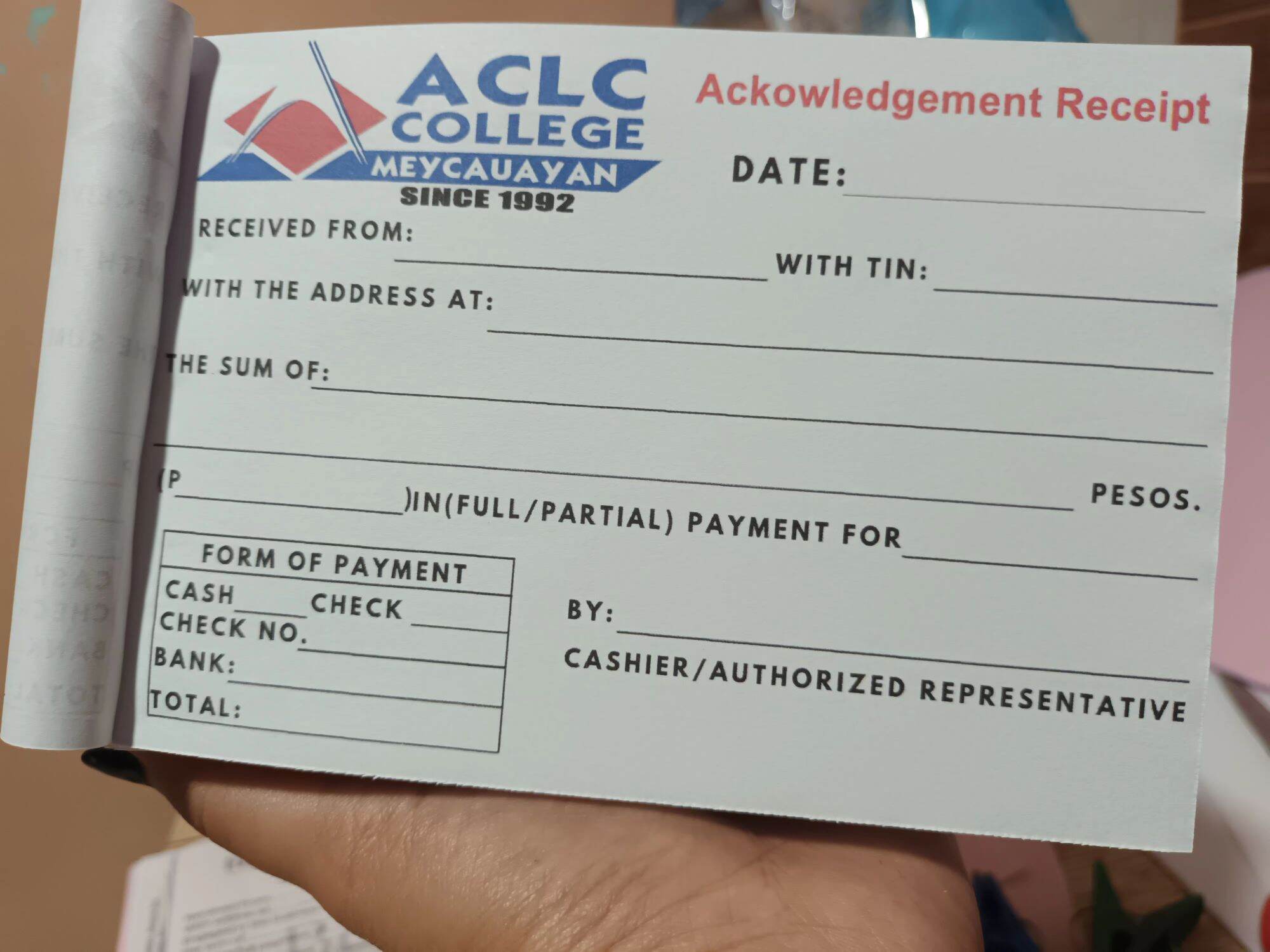 Ackowledgement Receipt Lazada Ph