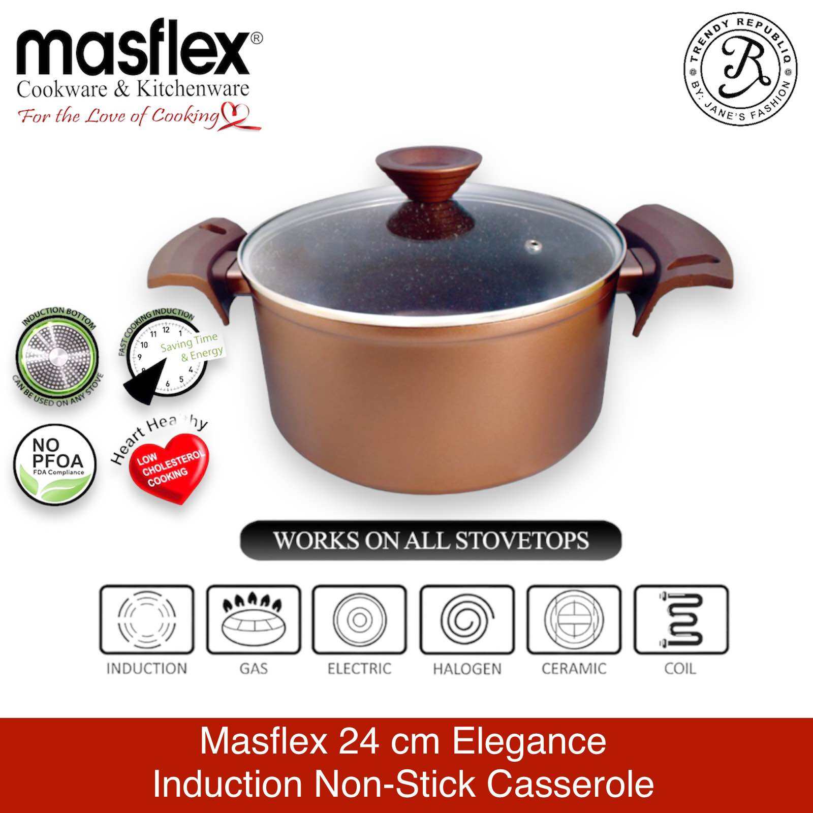 Masflex Original Cm Elegance Marble Coated Induction Ready Non Stick