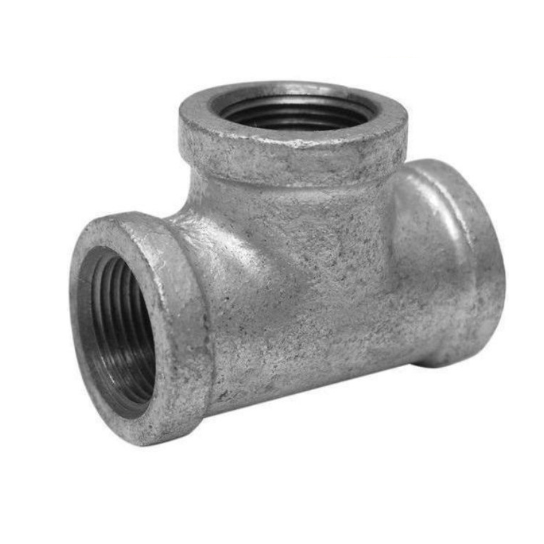 SCHED 40 MECH G I GALVANIZED IRON EQUAL TEE 1 2 TO 4 MALLEABLE