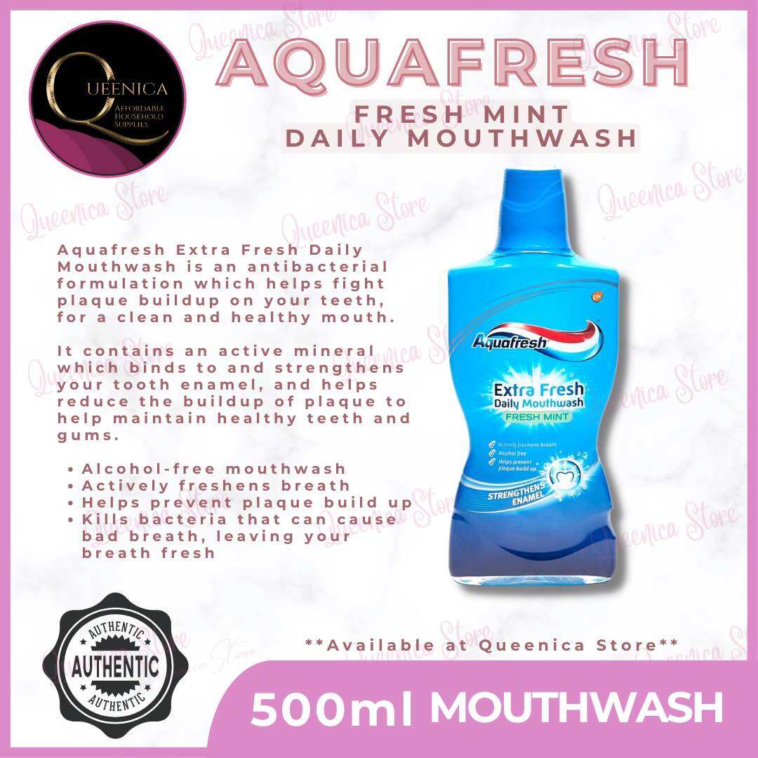 Aquafresh Fresh Mint Extra Fresh Daily Mouthwash 500mL Lazada PH