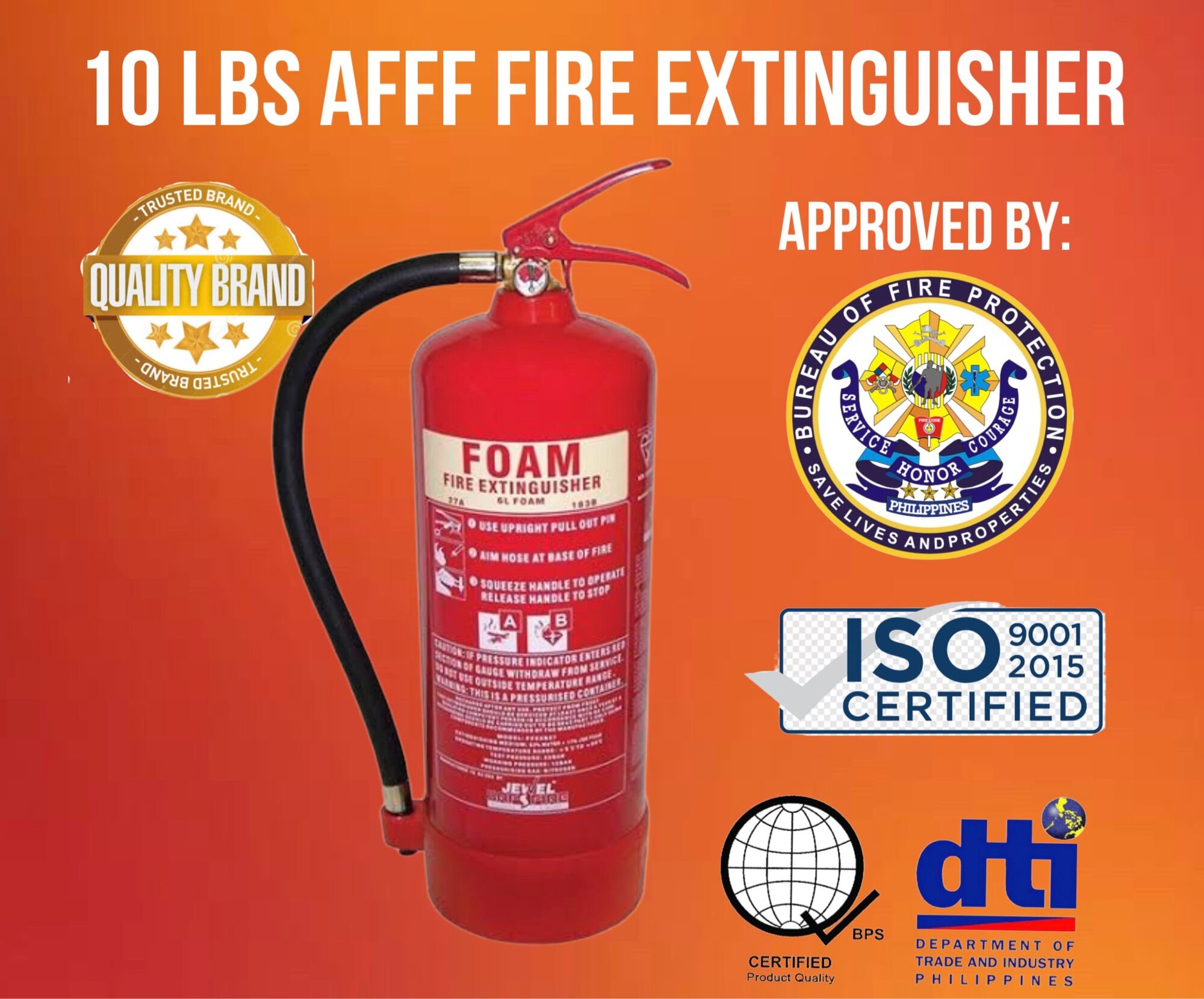 10 Lbs Afff Protech Fire Extinguisher Lazada PH