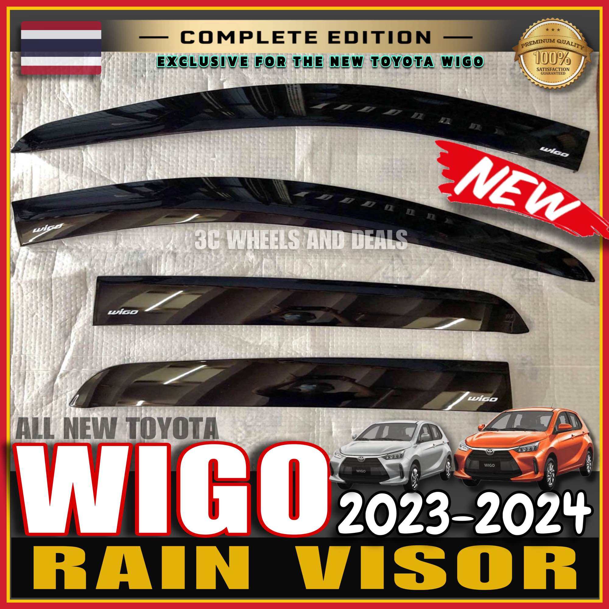 NEW TOYOTA WIGO 2023 2024 PREMIUM RAIN VISOR Lazada PH