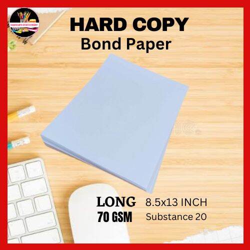 Hard Copy Bond Paper Short A4 Long 70GSM Sold Per Pack 25 S 50 S 100