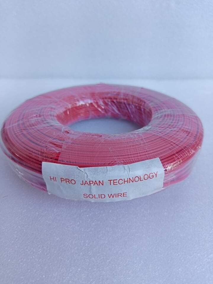 AWG 22 Solid Wire Cable Roll 100M Red Or Black Pure Copper 22 AWG22