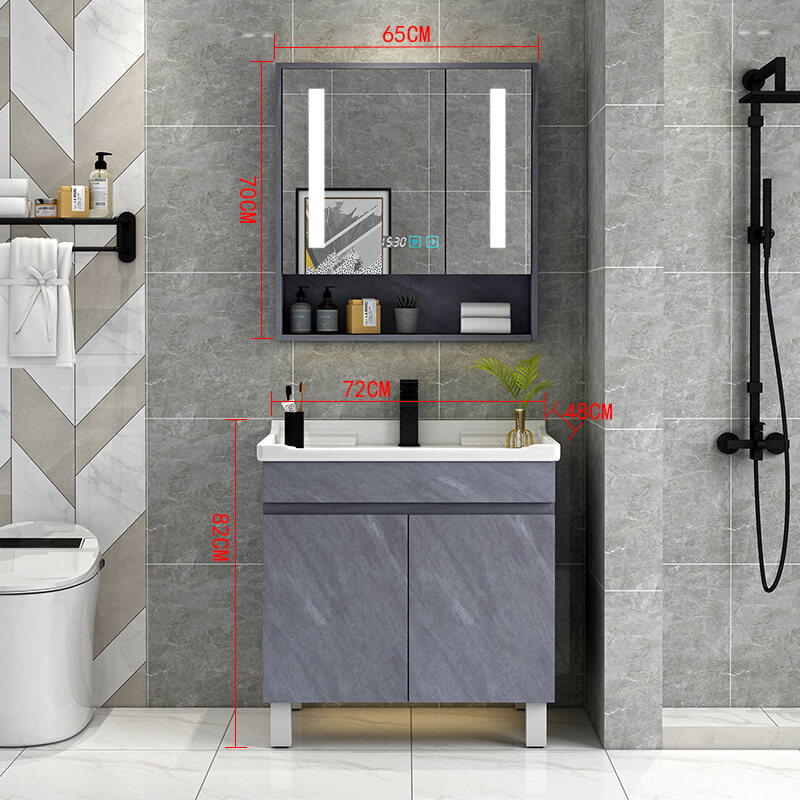 Northern Europe Bathroom Cabinet Floor Cabinet Combination Simple