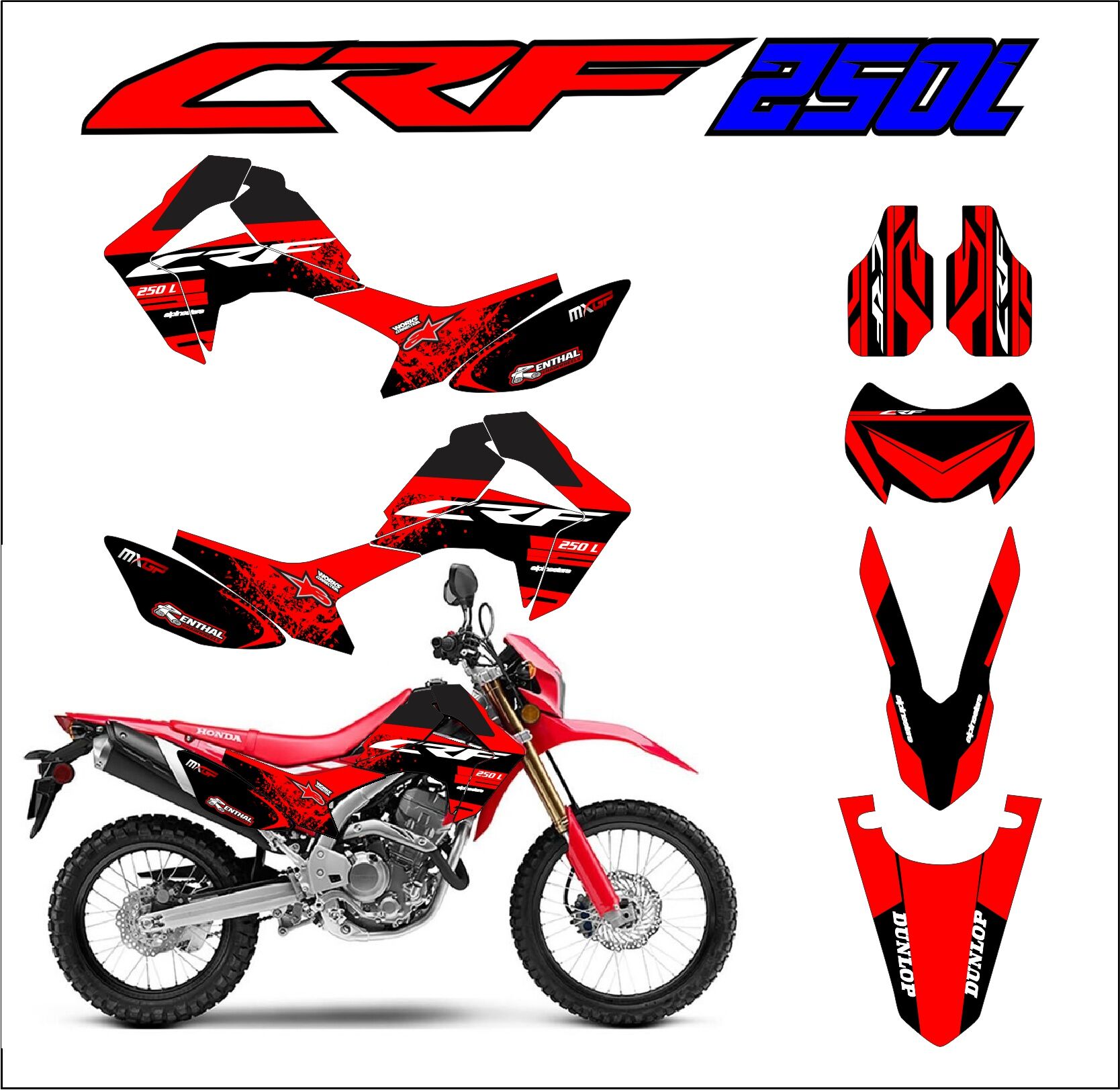 Honda Crf L Decals Sticker Laminated Lazada Ph