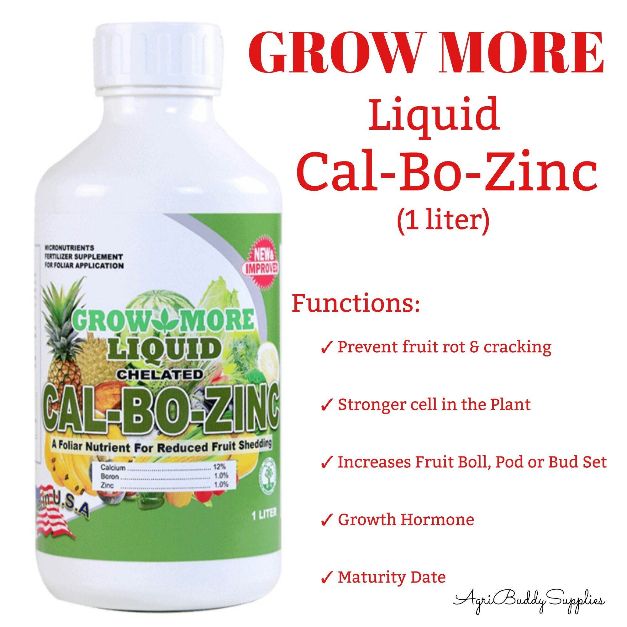 GROW MORE LIQUID CAL BO ZINC 1 Liter Lazada PH