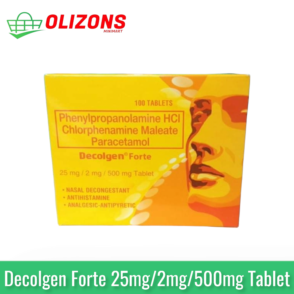 Decolgen Forte 25mg 2mg 500mg Tablet Expiry 12 01 2023 Sold