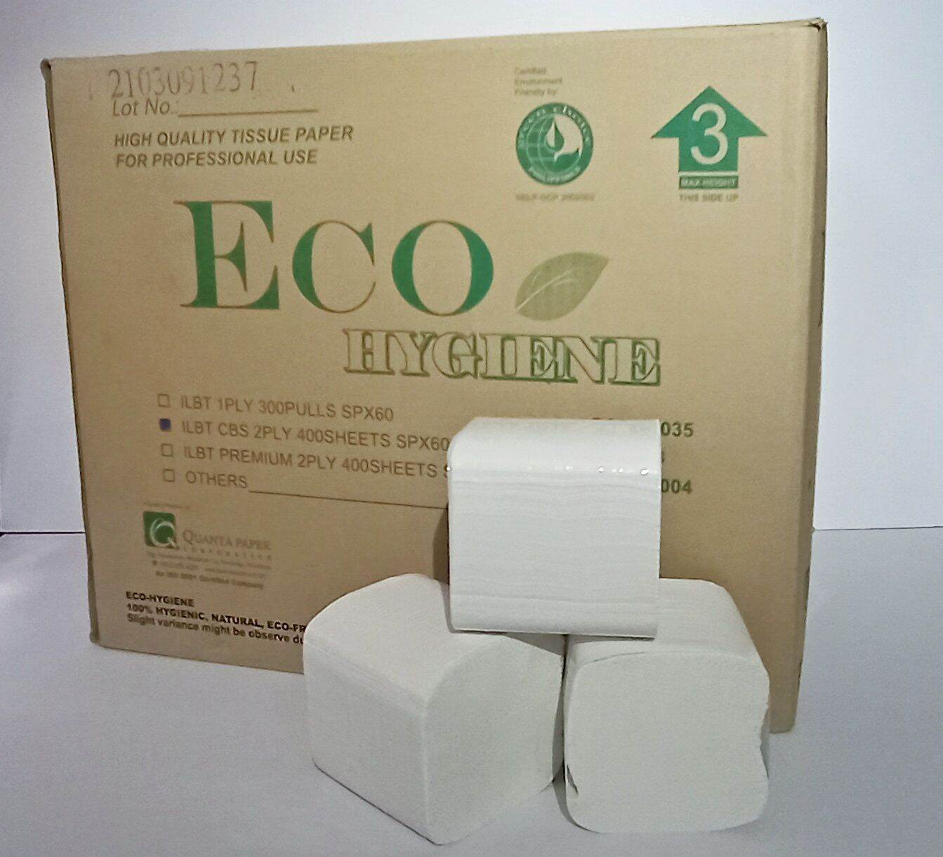 Interleave Bathroom Tissue Pop Up Tissue 2Ply 1Box 60packs ECO