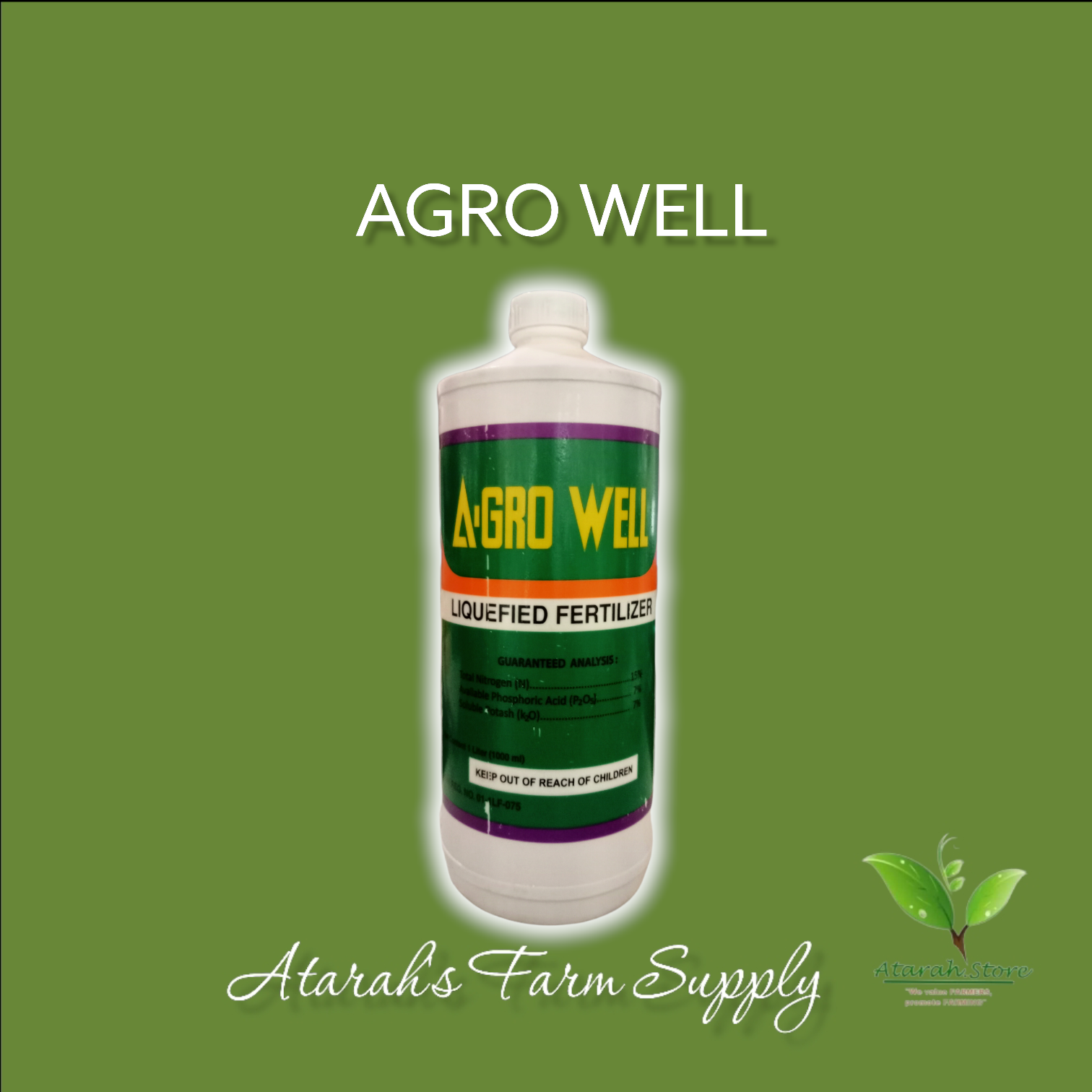 AGRO WELL AGROWELL Liquefied Foliar Fertilizer Lazada PH