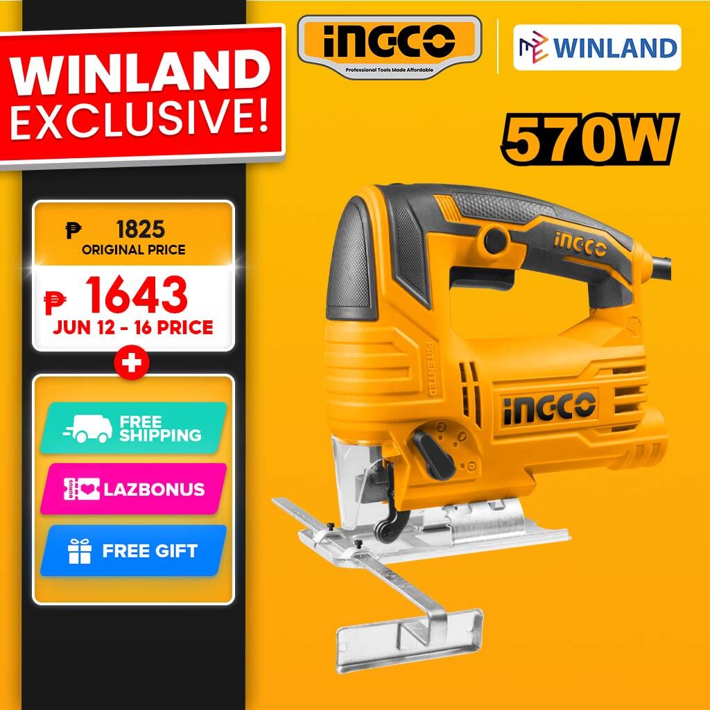 Ingco By Winland Jigsaw 570 Watts 4 Step Pendulum Function With FREE