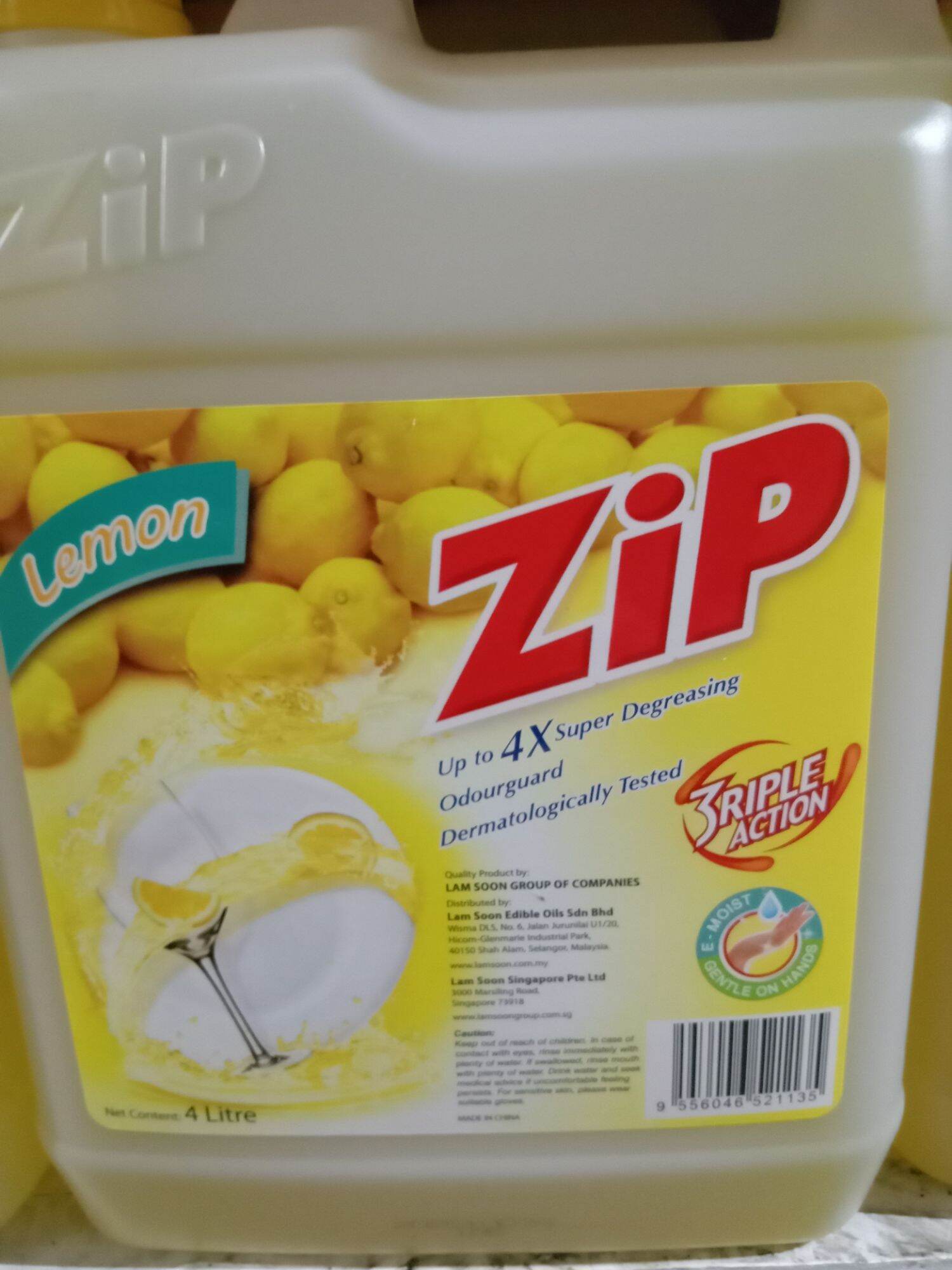 ZIP DISHWASHING LIQUID LEMON 4L MALAYSIA 78967 Lazada PH