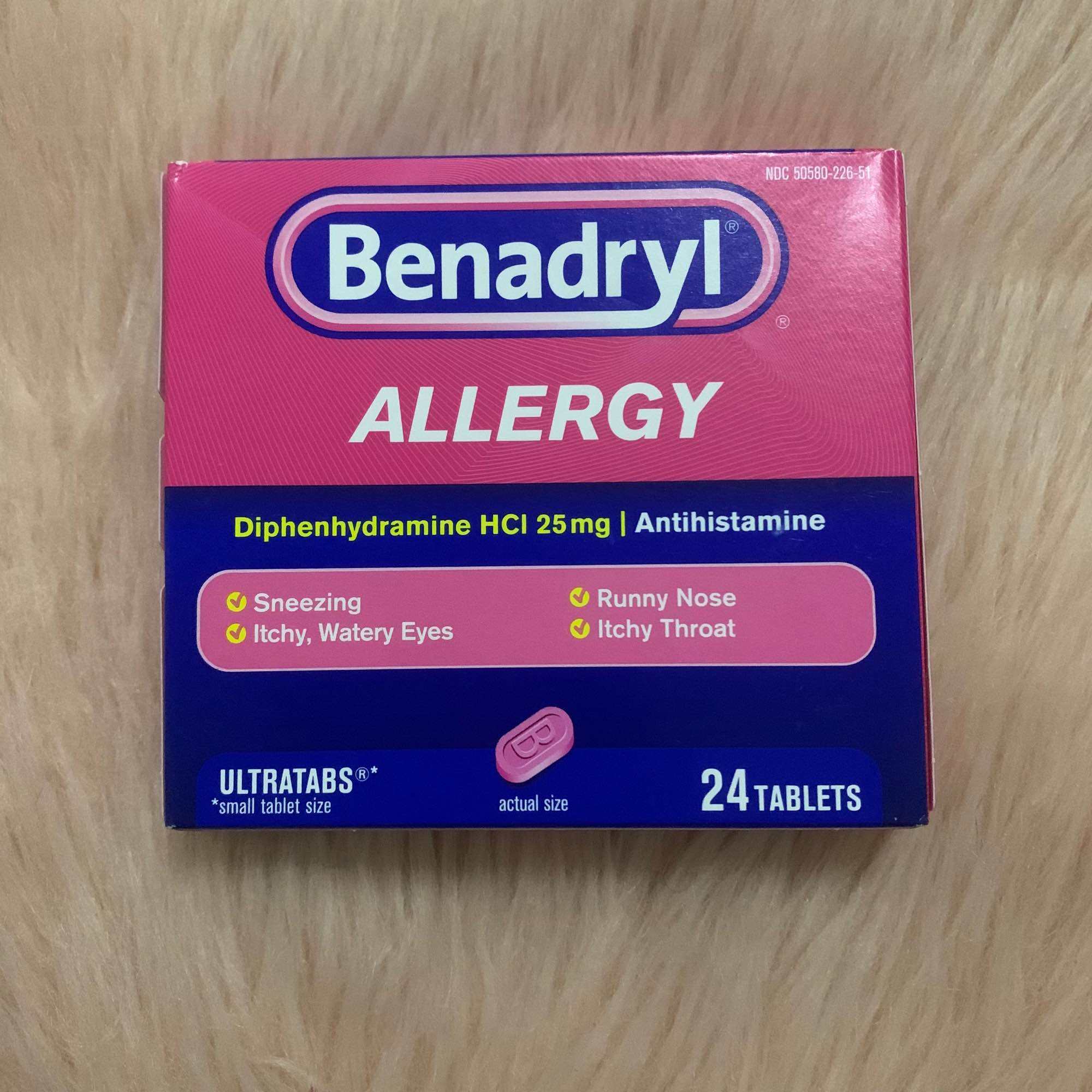 Benadryl Ultratabs Antihistamine Allergy Relief Tablets Ct Expiry