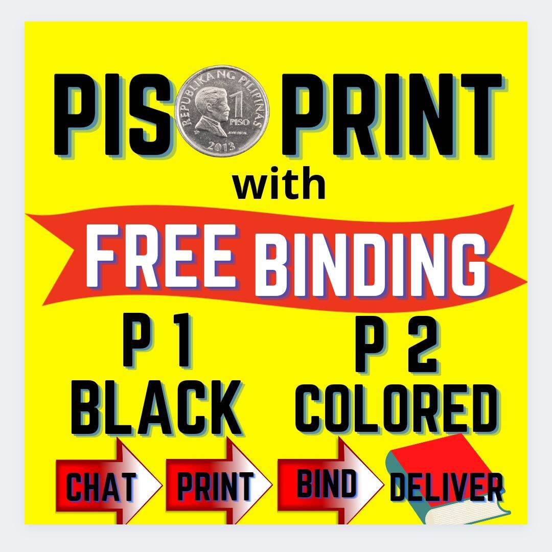 Piso Print With Free Binding For All Types Of Documents Lazada Ph