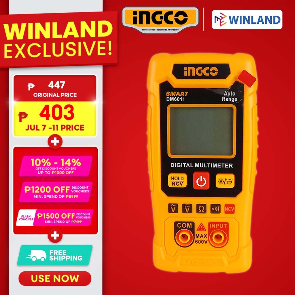 Ingco By Winland Digital Multimeter Tester Multi Tester For Electrical