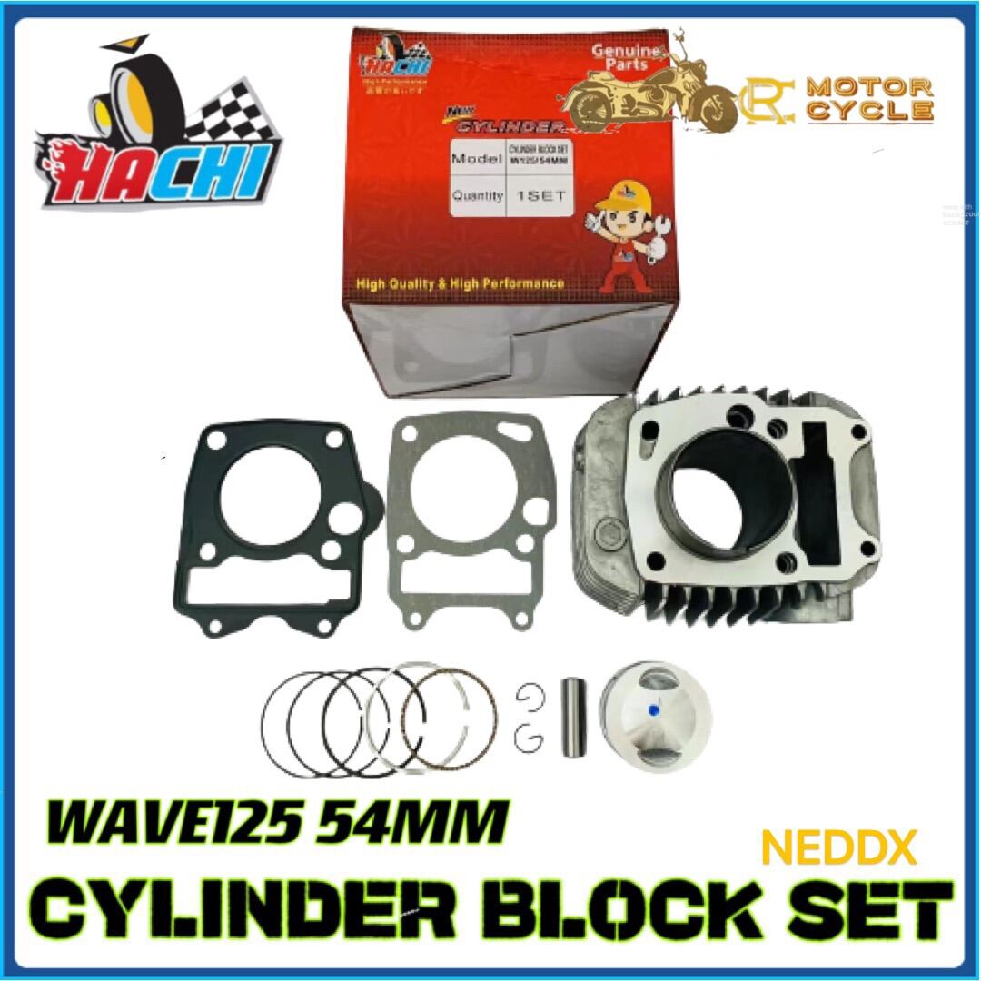 Hachi Cylinder Block For Wave125 STD 54mm 57mm 60mm 62mm Lazada PH