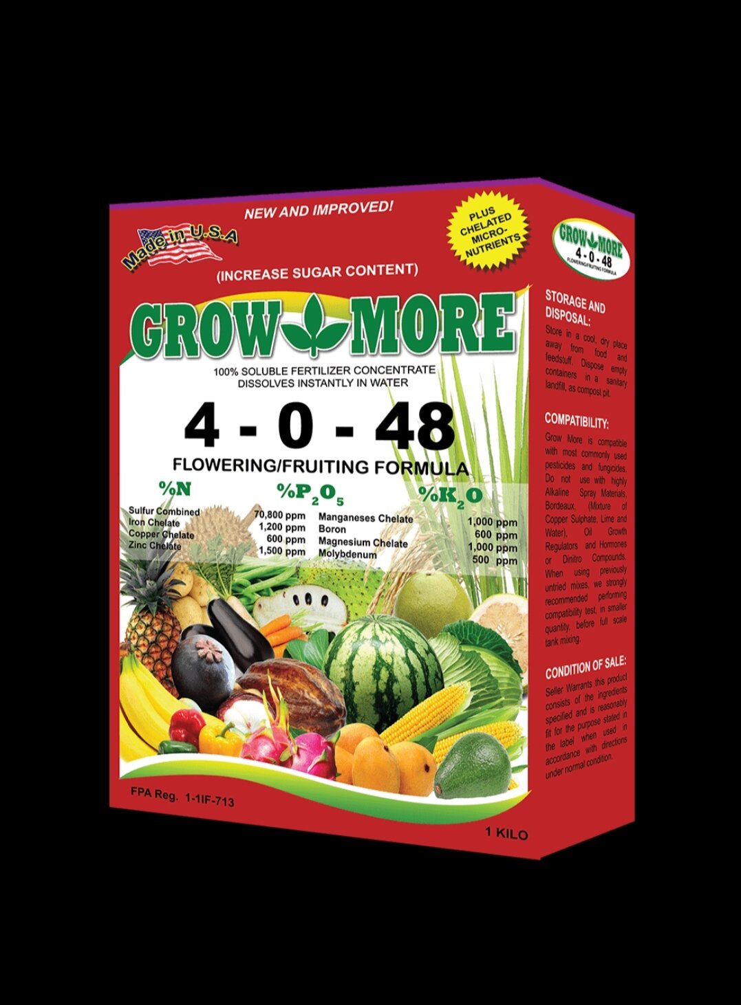 GrowMore 4 0 48 Fertilizer Flowering Fruiting Formula 1 Kilo Lazada PH