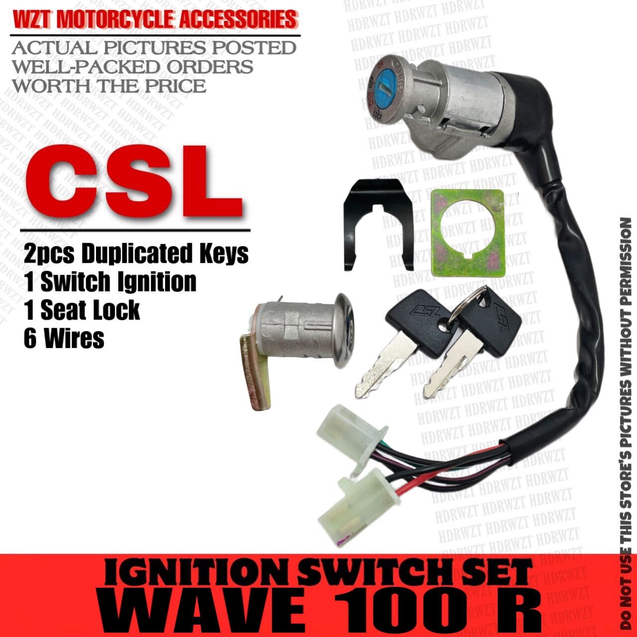 Csl Honda Wave R Wave R Anti Theft Ignition Set With Seat Lock