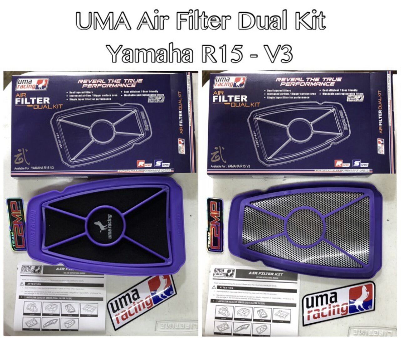 UMA Air Filter Dual Kit Yamaha R15 V3 Lazada PH