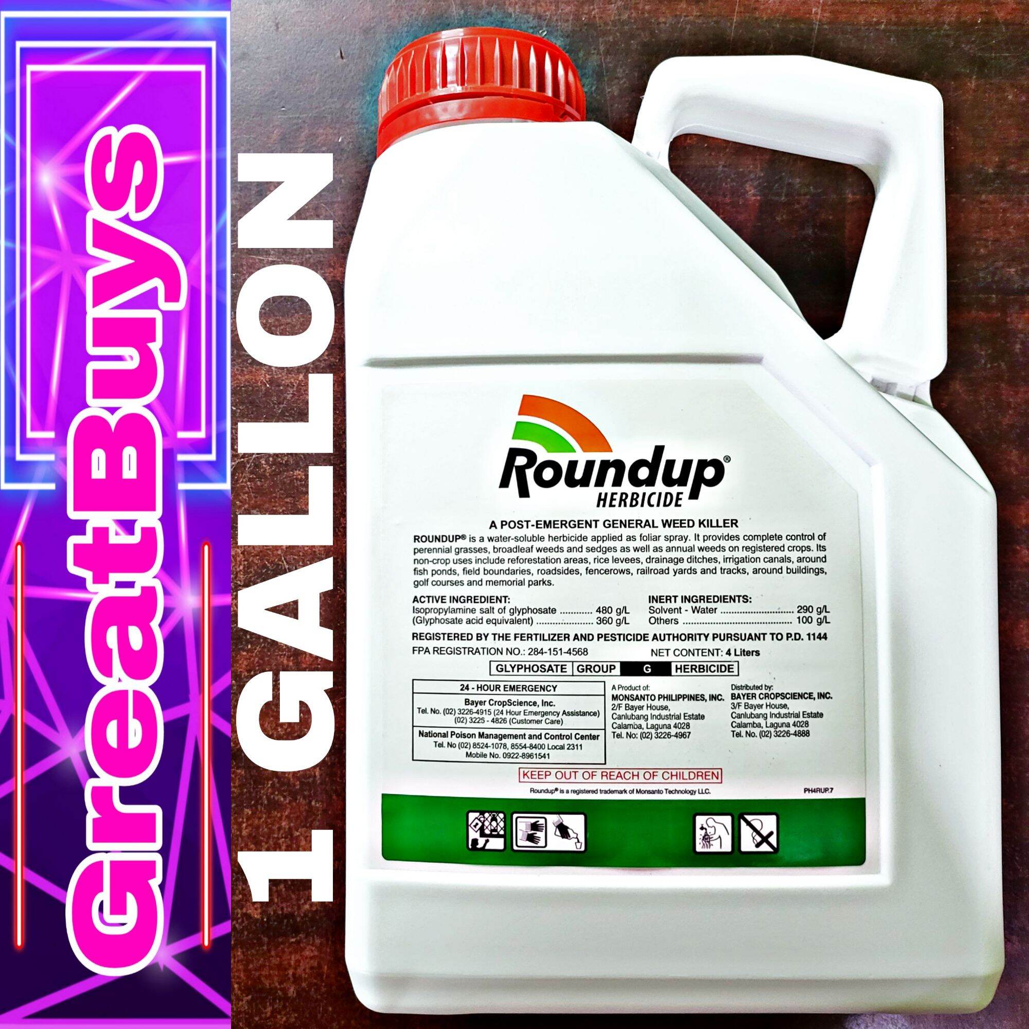 Round Up Herbicide Glyphosate Sl Gallon By Bayer Lazada Ph