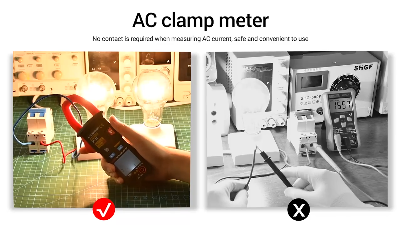 Aneng St St Digital Clamp Meter Ac Current Multimeter Dc