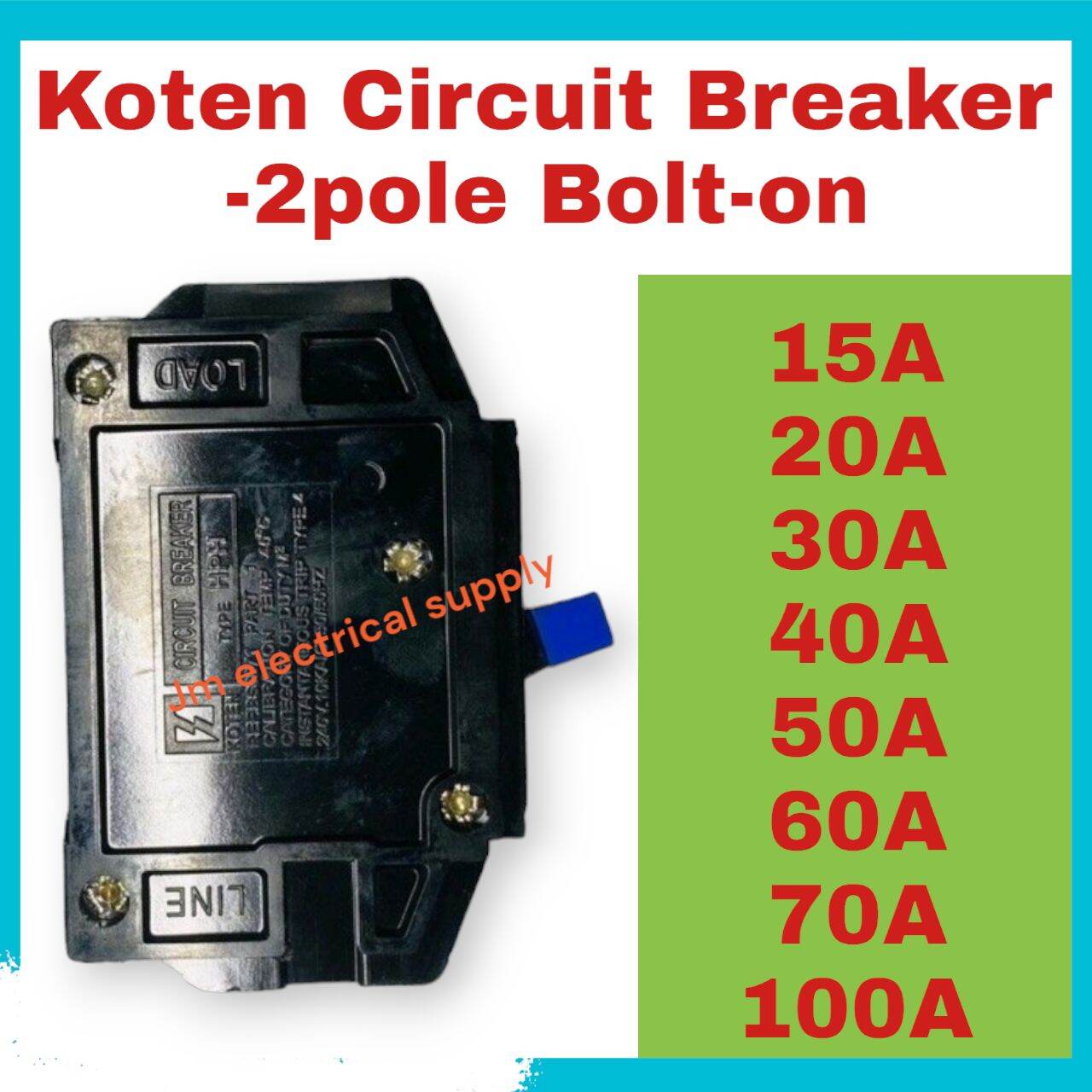 Koten Circuit Breaker Pole Bolt On Plug In Lazada Ph