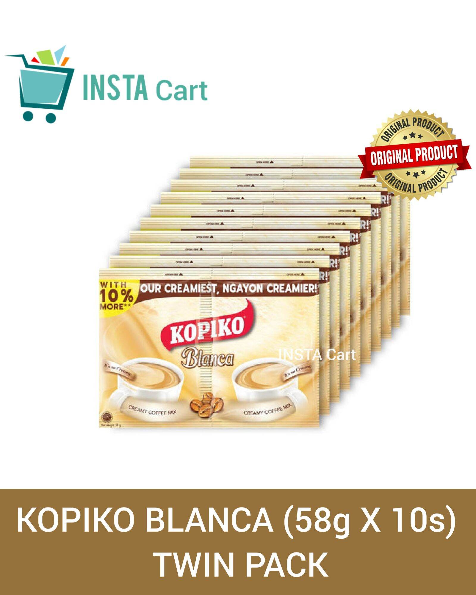 KOPIKO BLANCA 58g X 10s TWIN PACK SACHET Lazada PH