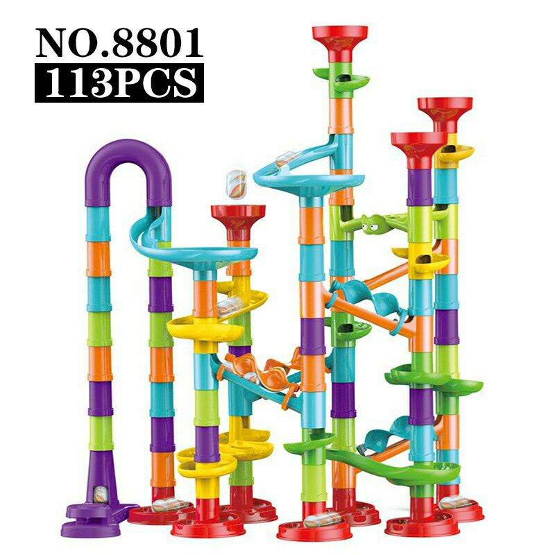 Marble Run Race Track Building Blocks - 286 Pieces - STEM Building Toy ...