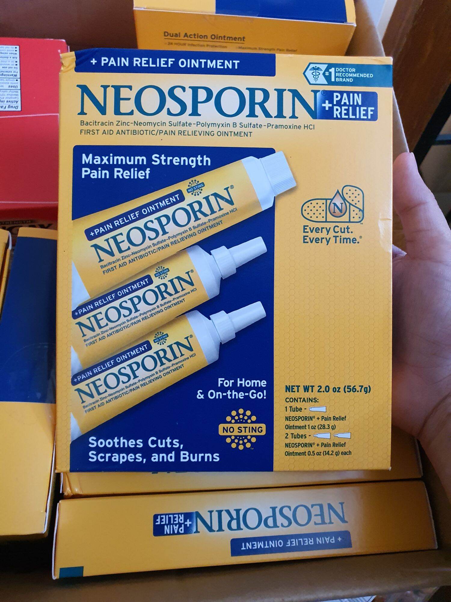 Neosporin Pain Relief Antibacterial Ointment (3tubes in 1 pack) Lazada PH