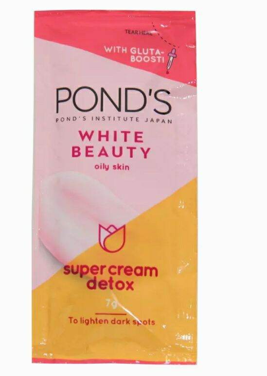 POND'S WHITE BEAUTY CREAM DETOX FOR OILY SKIN 6G /3pcs